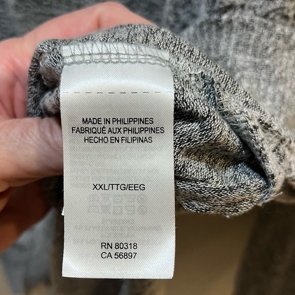 Lucky Brand Marled Heather Gray Deep V-Neck Pullover Sweater Sz XXL - Picture 9 of 11